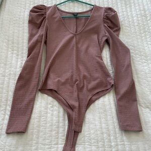 Target Wild Fable puddle sleeve Waffle pink body suit
